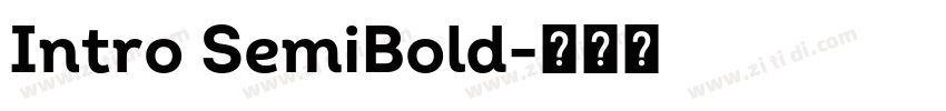 Intro SemiBold字体转换